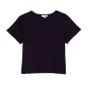 Adine Cropped Tee in Black