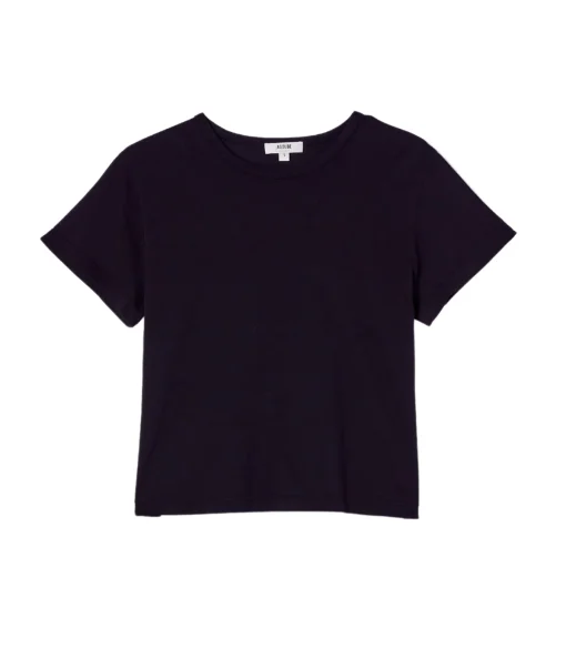 Adine Cropped Tee in Black
