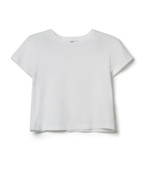 Adine Cropped Tee in White