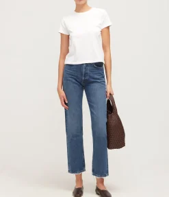 Adine Cropped Tee in White