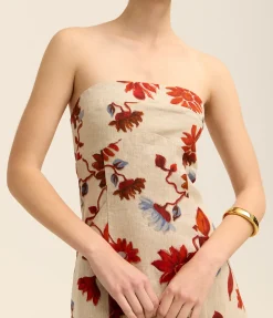 Alba Mini Dress in Cactus Bloom Sand