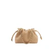 Alexandra Petite Drawstring Bag in Beige