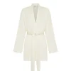 Alma Pleated Robe in Ivory