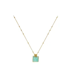 Amazonite Lena Necklace in Gold