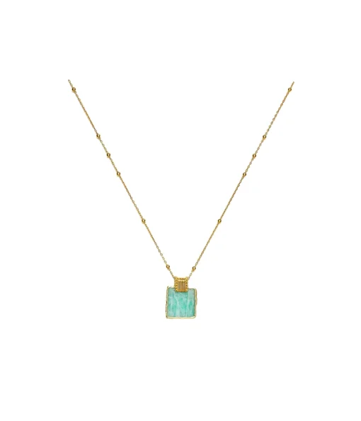 Amazonite Lena Necklace in Gold