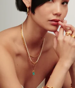 Amazonite Lena Necklace in Gold