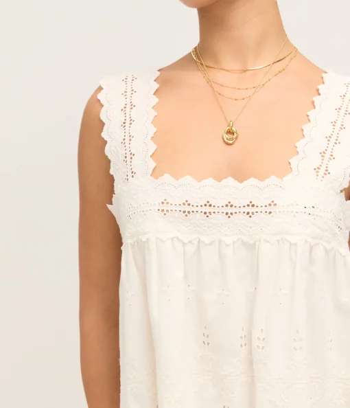 Amelia Mini Dress in Vintage White