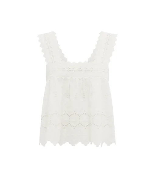Amelia Top in Vintage White