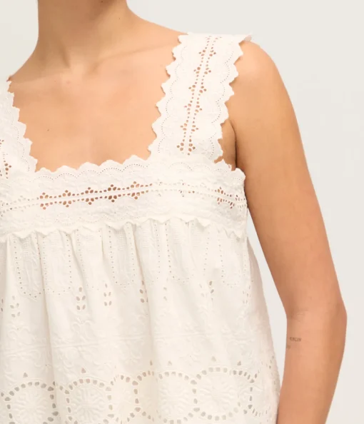 Amelia Top in Vintage White