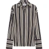 Amelie Silk Blend Shirt in Cinque Stripe