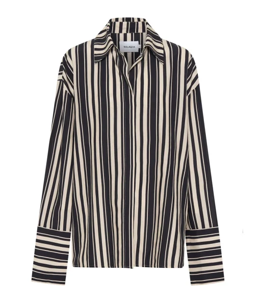 Amelie Silk Blend Shirt in Cinque Stripe