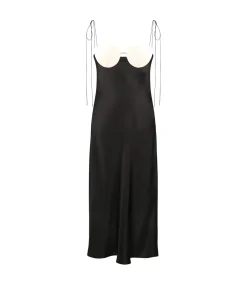 Amur Midi Dress in Black and White