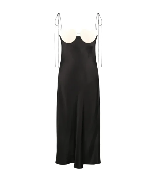 Amur Midi Dress in Black and White