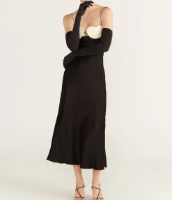 Amur Midi Dress in Black and White