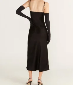 Amur Midi Dress in Black and White