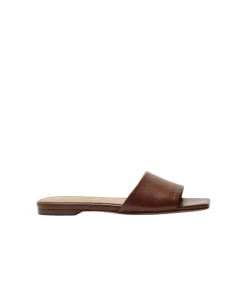Anna Nappa Sandal in Leather Brown