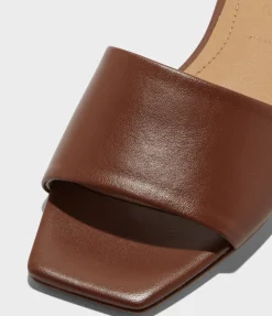 Anna Nappa Sandal in Leather Brown