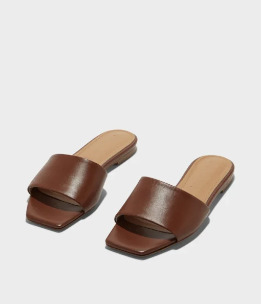 Anna Nappa Sandal in Leather Brown