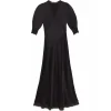 Annina V-Neck Midi Dress in Black