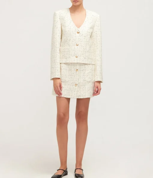 Annita Jacket in Cream Tweed