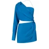 Arica Silk Mini Dress in Lapis