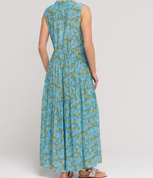 Arya Sleeveless Maxi Dress in Elm Sky