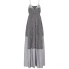 Ashton Cami Dress in Charcoal stripe