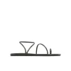 Astro Flat Sandal in Black & Silver