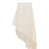 Asymmetric Tie Detail Top in Cream