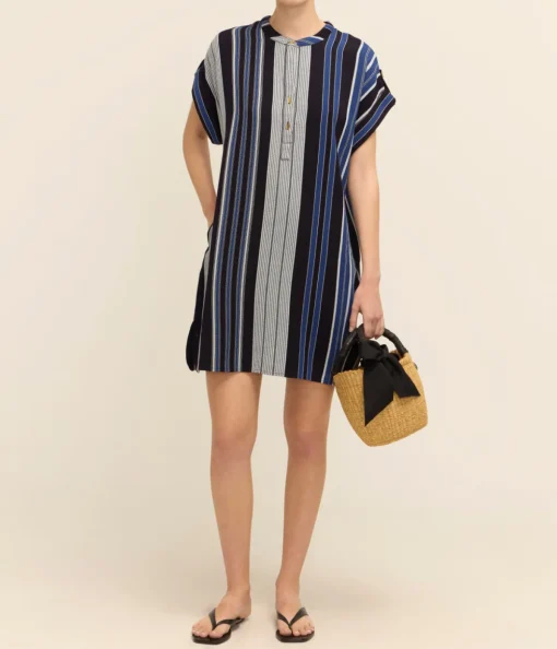 Athena Tunic Dress in Delos Stripe