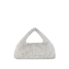 Atomic Mini Hobo in White Crystal Mesh