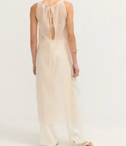Aurora Sleeveless Tunic Dress in Champagne