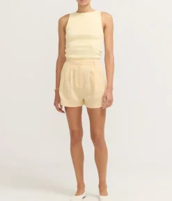 Axel Boat Singlet in Butter Yellow