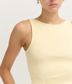Axel Boat Singlet in Butter Yellow
