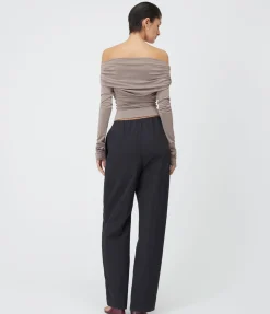 Axel Off Shoulder Top in Concrete