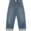 Ayla Baggy Cuffed Crop Jean in Brielle