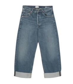 Ayla Baggy Cuffed Crop Jean in Brielle