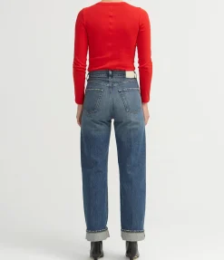 Ayla Baggy Cuffed Crop Jean in Brielle