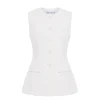 Bailey Tweed Top in Porcelain