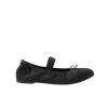Ballet Flat in Black Satin