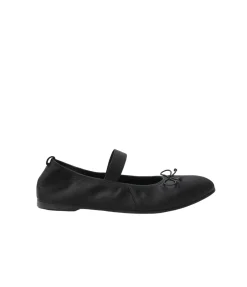 Ballet Flat in Black Satin