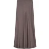Bar Silk Skirt in Iron