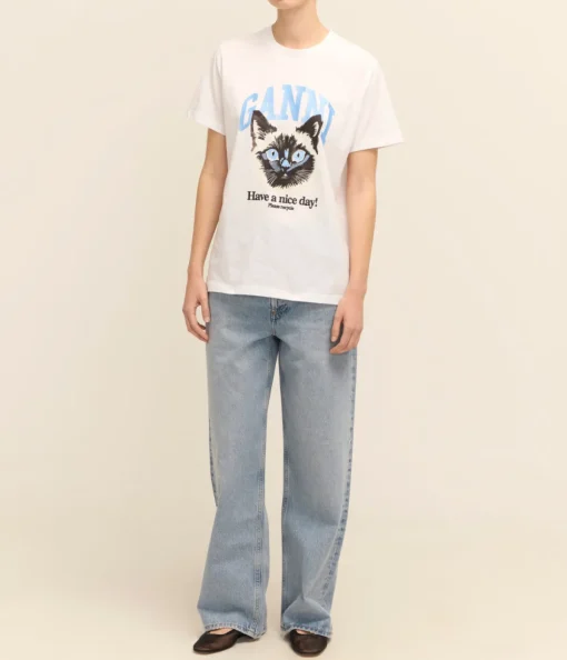 Basic Jersey Cat Relaxed T-shirt