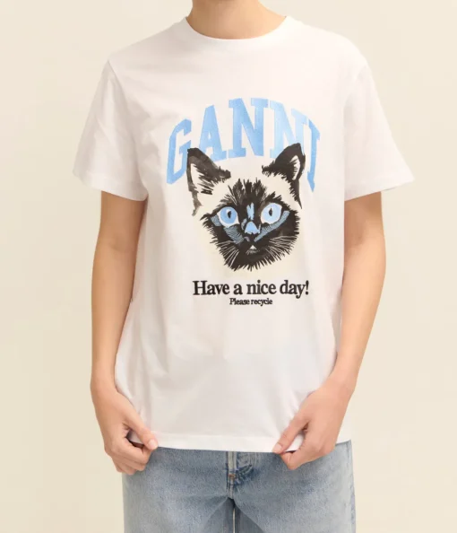 Basic Jersey Cat Relaxed T-shirt