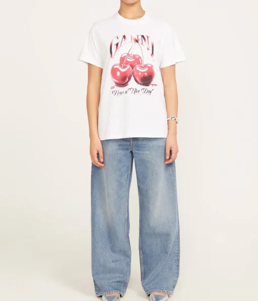 Basic Jersey Cherry Relaxed T-shirt