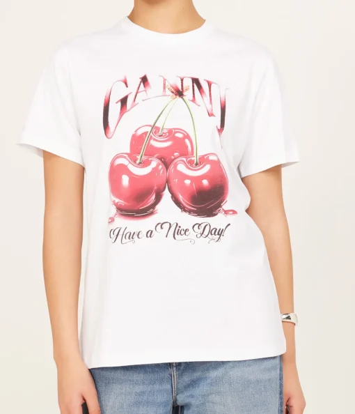 Basic Jersey Cherry Relaxed T-shirt