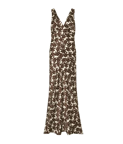 Benita Silk Dress in Botanica