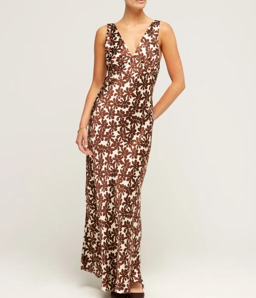 Benita Silk Dress in Botanica