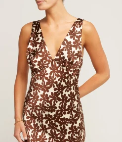 Benita Silk Dress in Botanica