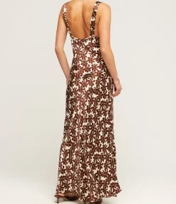 Benita Silk Dress in Botanica
